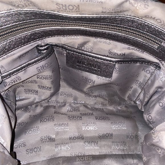 Michael Kors Large Metallic Hobo Shoulder Bag - Picture 7 of 9